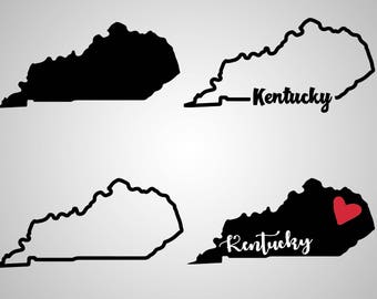 Kentucky outline | Etsy