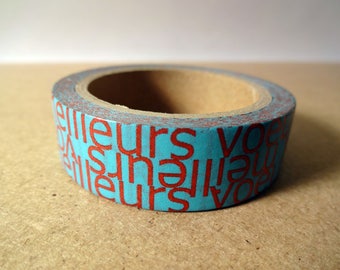 Masking tape Christmas theme / party "Best wishes" blue - scrapbooking - card making - crafting