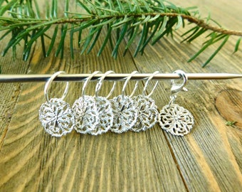 Silver Filigree Stitch Markers