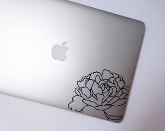 Peony Laptop Decal