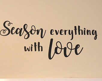Kitchen Wall Decal, Custom Decal, House Wall Decal