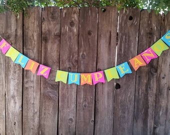 Fiesta banner, feliz cumpleanos banner