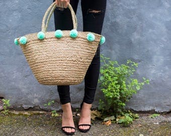 Pom Pom Handmade Shopper Bag