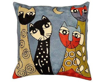 picasso cat pillow