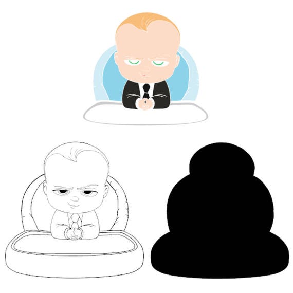 Download The Boss Baby Layered SVG DXF EPS Vector Silhouette Cricut ...
