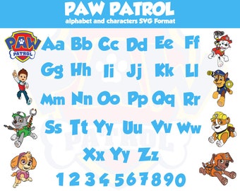 paw patrol letters svg free paw patrol letters svg free