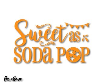 Rocky Top TN Sweet as Soda Pop Tristar Flourish Tennessee SVG, EPS, dxf, png, jpg digital cut file for Silhouette or Cricut