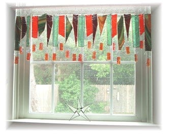 Artglass on Parade Stained Glass Window Treatment Valance Curtain