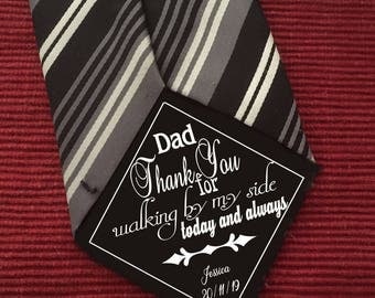 Father of the Bride Tie Patch- Bridal Tie Patch-Dad Tie Patch-Wedding Tie Patch-Iron on Motif-Wedding Gift-keepsake gift