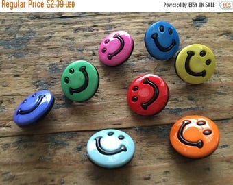 SALE Smiley Face Buttons, Packaged Novelty Buttons by Buttons Galore, "Smileys" Style 4200, Shank Back Buttons, Sewing, Crafting Embellishme