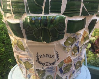 LG Garden Planter Pot ~ Mosaic Shard Pottery ~ PARIS ~ French Country