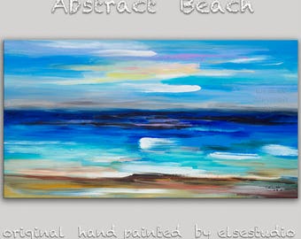 Sale Original oil Painting Wall Art Abstract Painting 48" Canvas Surreal Landscape Wall Decor Modern Home Deco, Wall Hanging, by Tim Lam