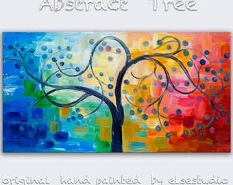 Sale Original oil Painting Abstract Painting 48" Canvas art, free dynamic Brushwork, fresh eye-catching focal point, by Tim Lam
