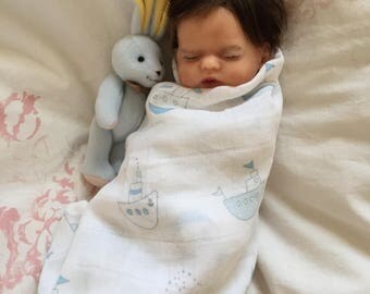 Full body solid silicone baby boy "Seamus" anatomically correct micro preemie reborn soft and squishy