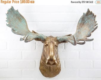 ON SALE Moose /Faux Taxidermy Moose / Moose Wall Hanging / Moose Head / Moose Head Wall Bust