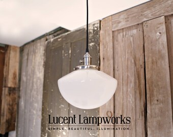 Lighting with Soft Taper Opal Shade - 10 Inch