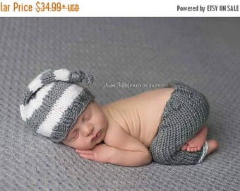 baby boy coming home outfit - baby shower - gray baby hat - gray baby pants - baby pants - newborn boy photo outfit - gray knit baby hat