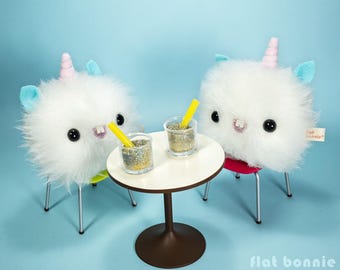 Plush Unicorn Baby - Kawaii unicorn stuffed animal - Unicorn plush - Cute unicorn soft toy doll - Unicorn bag charm - by Flat Bonnie