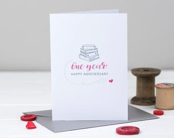 1st Anniversary Card - First Wedding Anniversary Card - Paper Anniversary Card - Paper Card - Wedding Anniversary