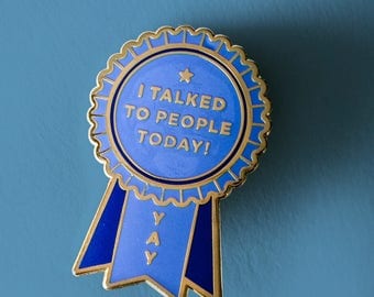 Introvert Award Enamel Lapel Pin
