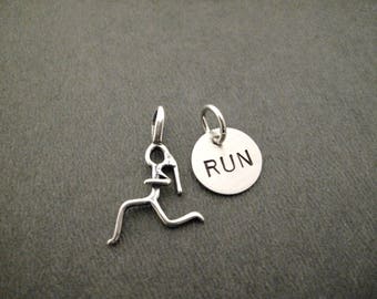 Sterling Silver RUNNING GIRL Charm Add On Charm Runner