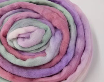 Australian Wool Roving Merino Wool Top felting wool spinning fiber needle felting weaving 18.5 mic 100 g Pastel Mix 11889