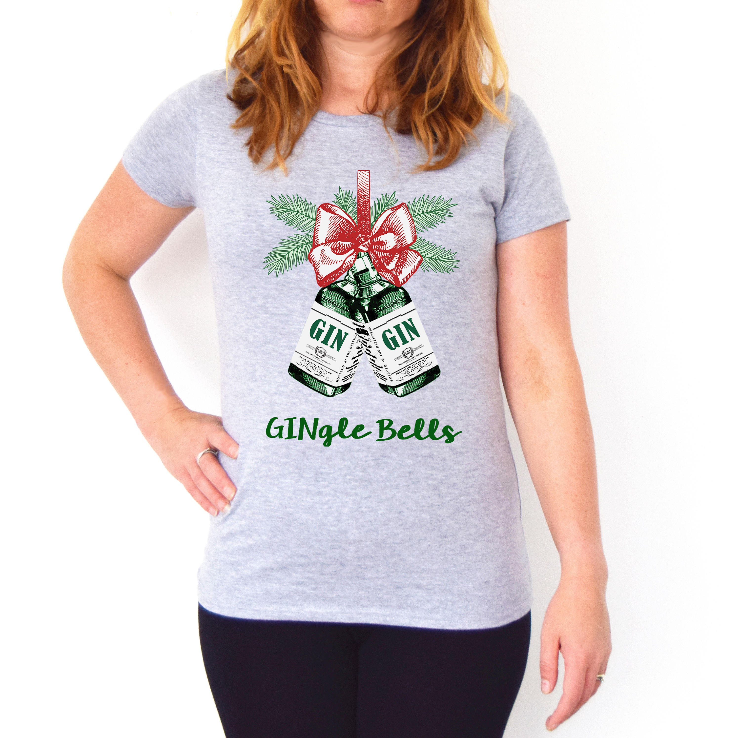 Gingle Bells Christmas T Shirt Gin T Shirt Gingle Bells Gin 