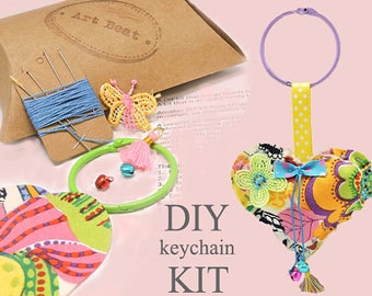 DIY Heart, Heart Shaped Craft, Sewing Kit For Kids, Art Kit For Kids, Mother's Day Gift To Make, DIY Christmas Decoration, DIY Home Projects