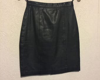 Leather mini skirt | Etsy
