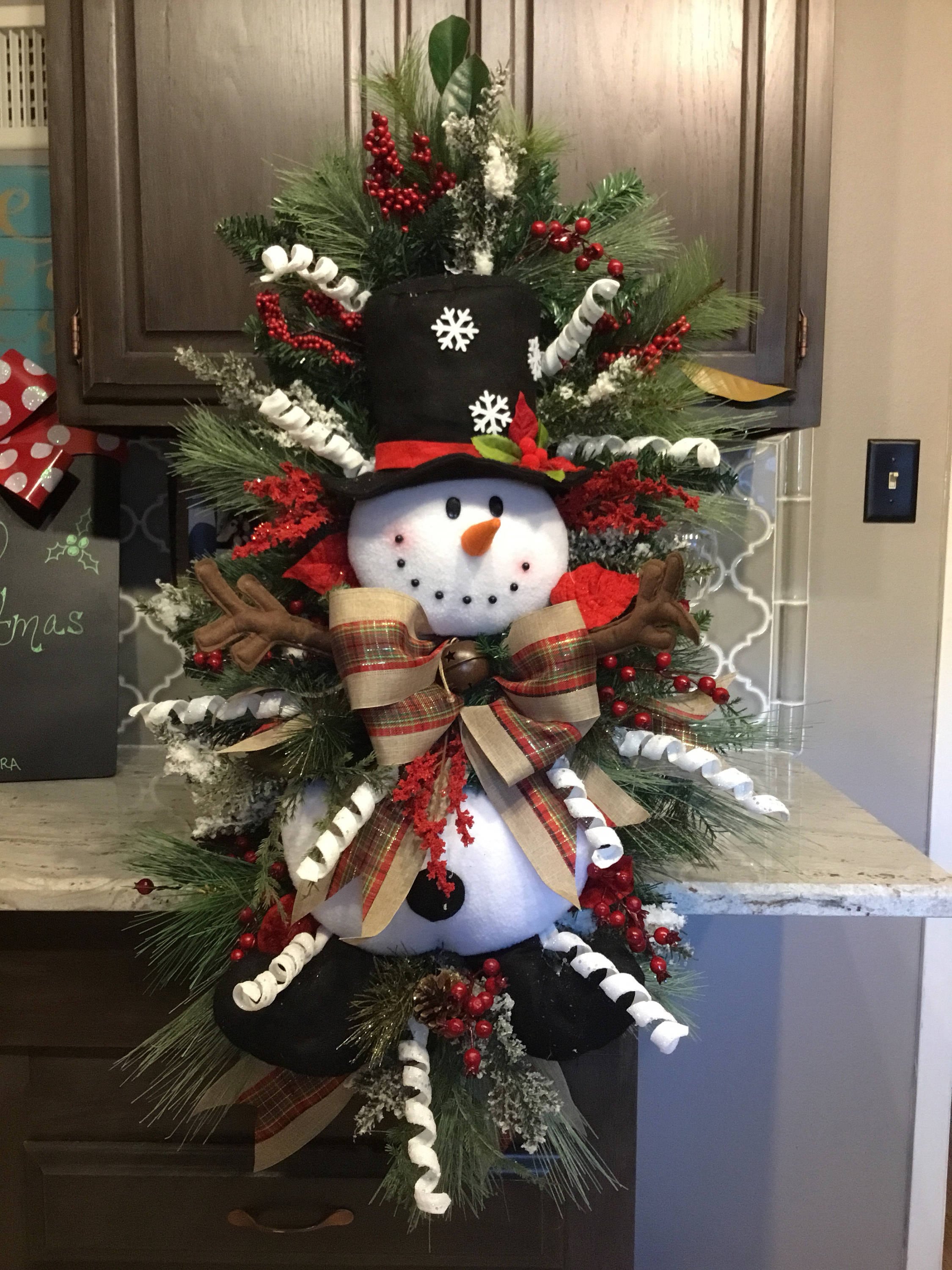 Snowman Swag Snowman Wreath Christmas wreath Christmas Door