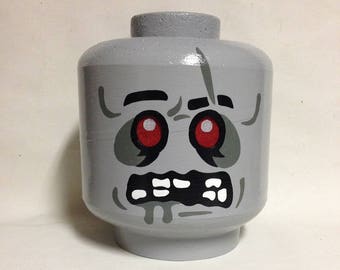 Custom LEGO inspired "Zombie" costume head