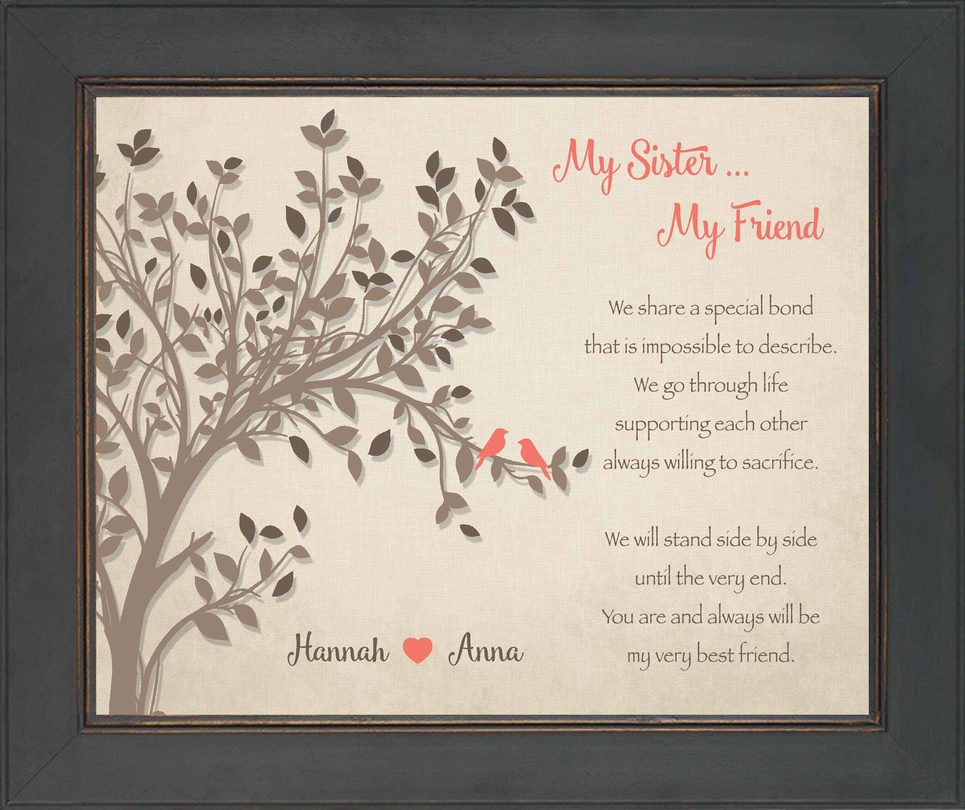 SISTERS gift print Personalized gift for your Sister