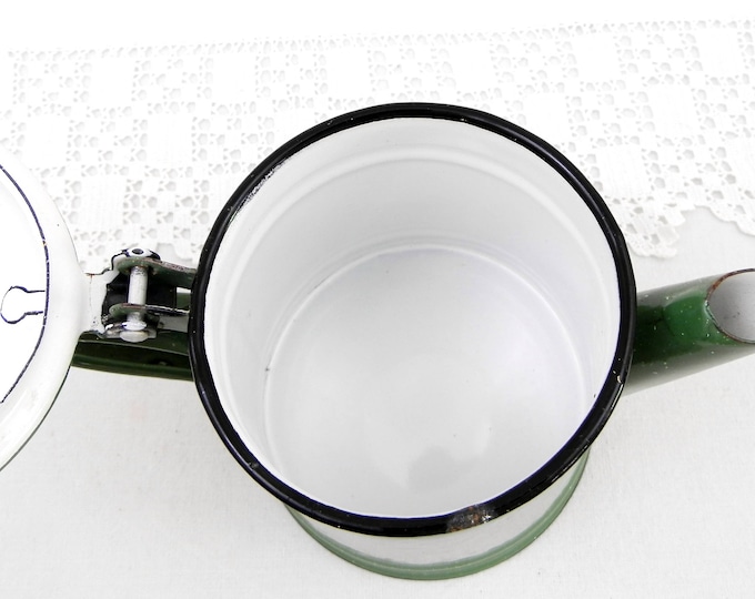 Small Vintage Excellent Condition Green Speckled Enamelware Coffee Pot, French Child's Toy Cafetiere, Country Cottage Kitchen Enamel Decor, Small Vintage Excellent Condition Green Speckled Enamelware Coffee Pot, French Child's Toy Cafetiere, Country Cottage Kitchen Enamel Decor,