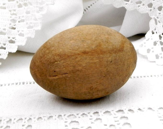 Antique French Wooden Darning Egg, Sewing Mending Socks Craft Supply, Vintage Haberdashery, Collectible, French Country Brocante Decor