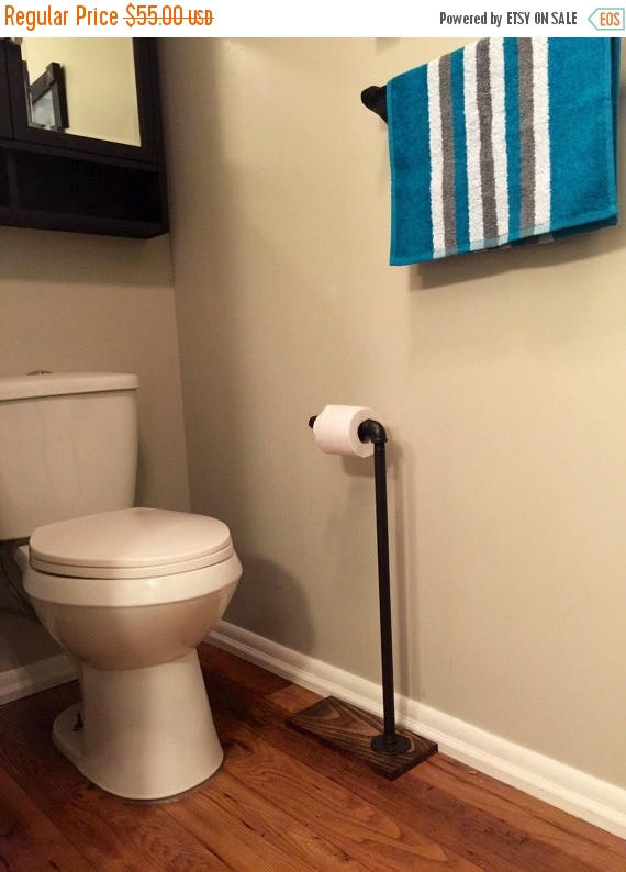 ON SALE Industrial Toilet Paper Stand Rustric Bathroom