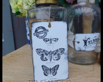 Label Xl Metal butterflies curiosity 12 cm x 7 cm