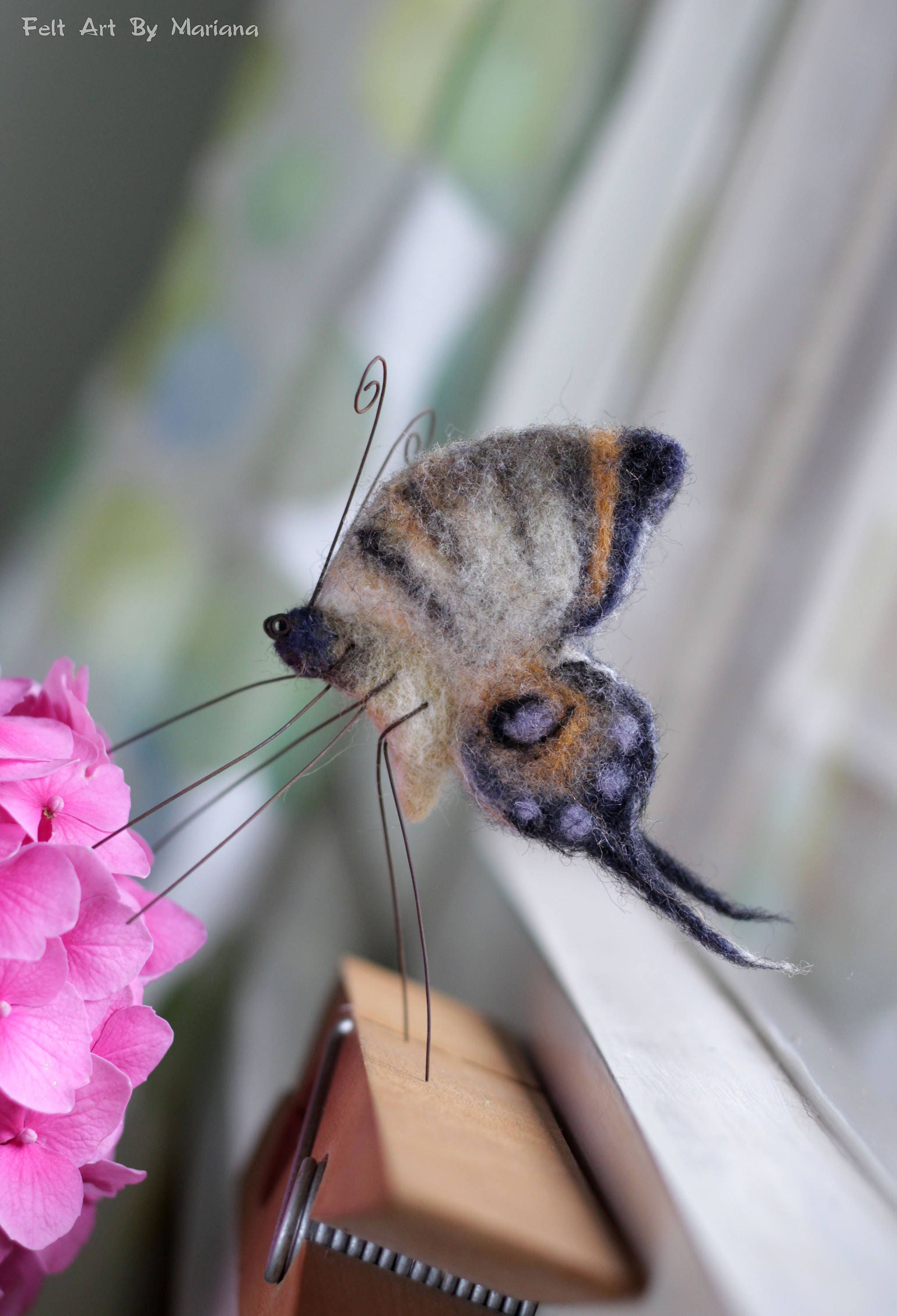 Needle Felted Butterfly Tiger Butterfly Needle Felting