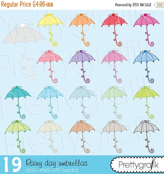 80% OFF SALE 19 umbrella clipart commercial use, vector graphics, digital clip art, digital images - CL497 Il_570xn