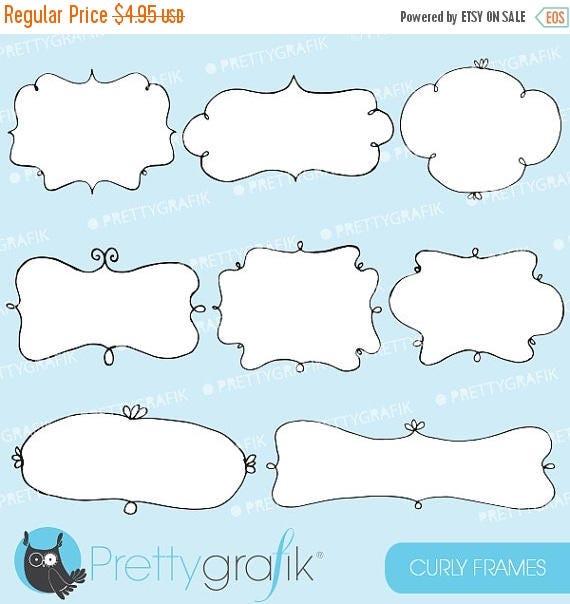 80% OFF SALE label frames clipart commercial use, vector graphics, digital clip art, digital images - CL542 Il_570xn