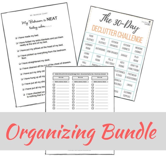 Organizing Worksheet Bundle
