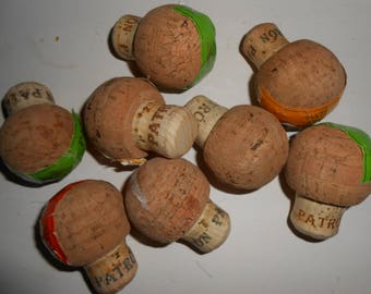 Lot of 8 Patron Corks, Natural Cork, Wine Cork for Crafts, Patron Cork