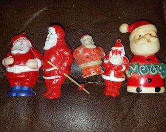 Vintage Plastic Santas 100