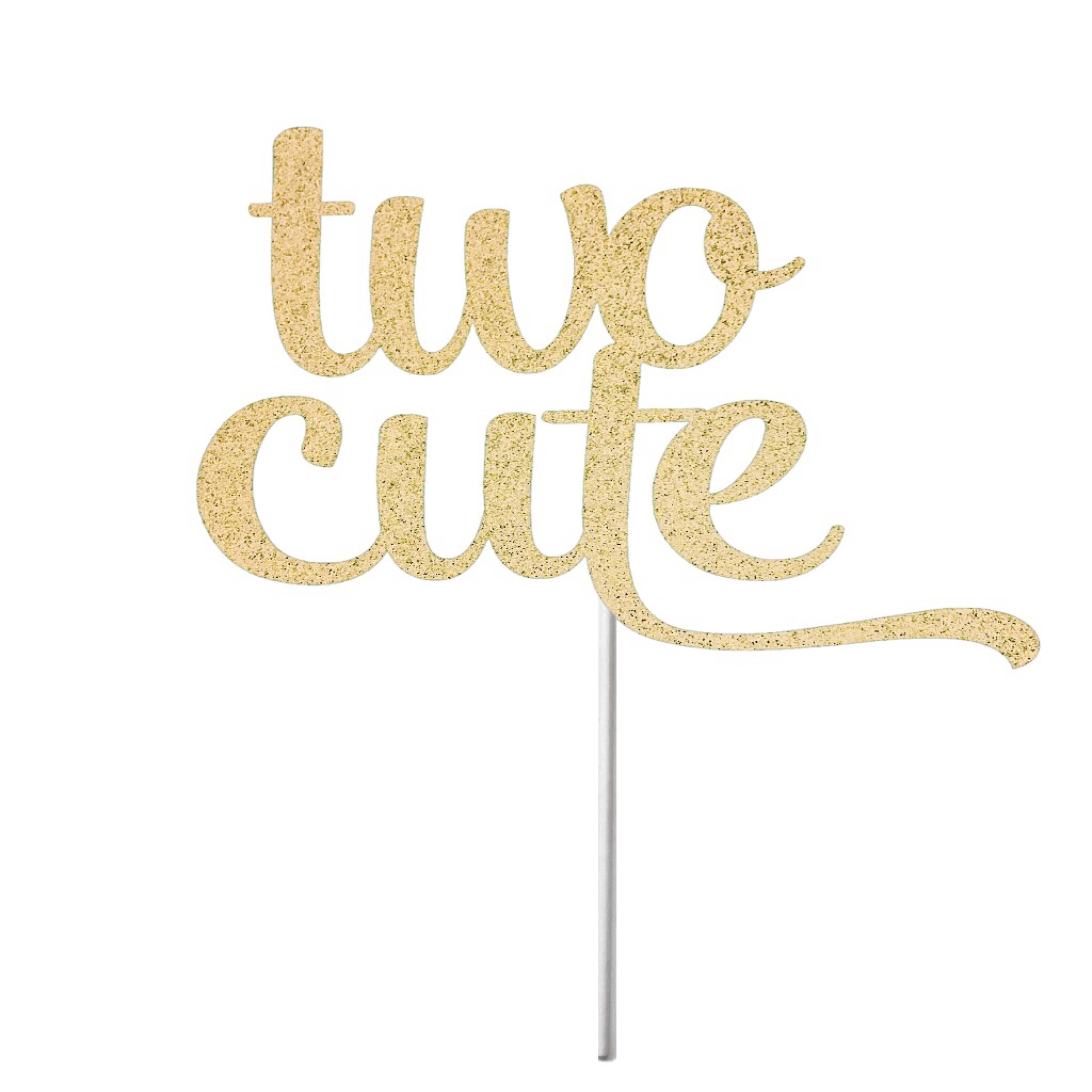 Two Cake Topper Two Cute Cake Topper Second Birthday Cake