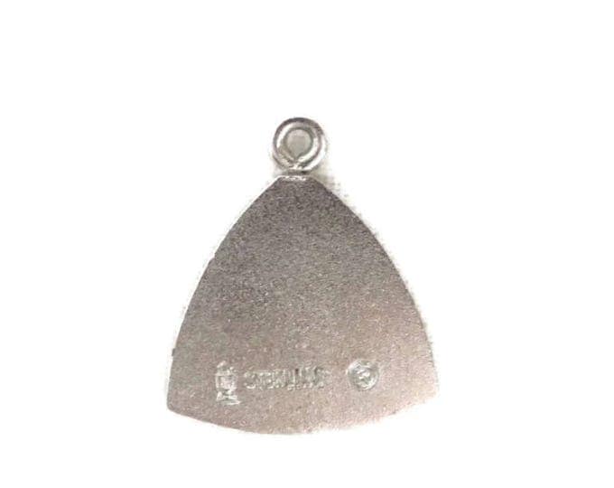 Silver Pennant Charm - Vintage Sterling Silver Pi Symbol Charm, Fraternity Charm, Gift for Her