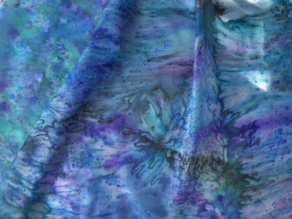 Silk Belly Dance Veil Silk Veil Hand Painted Silk Galaxy Silk
