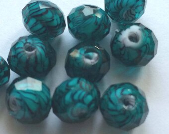 "tosca" turquoise faceted bead