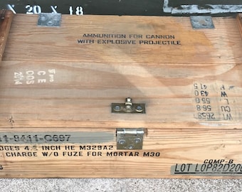 Mortar Crate 4.2 INCH US Army Ammo crate 1985