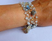 Collana Uomo Artigianale Con Pietre Di Labradorite E Pepite In Arge Fatto A Mano
