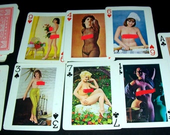FORTUNE Vintage 1960s Boxed Deck Nude Adult Playing Cards 