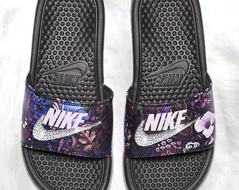 glitter nike sandals